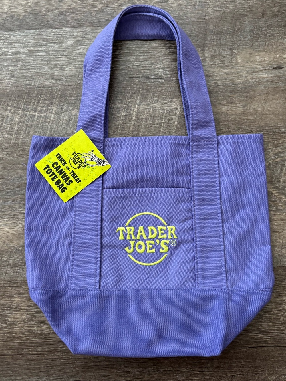 Trader Joe’s Mini Tote Halloween Trick or Treat Edition in Purple NWT